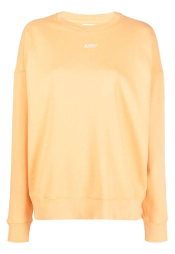 Autry logo-print cotton sweatshirt - Orange