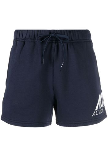 Autry logo-print cotton short shorts - Blau