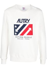 Autry logo-print cotton sweatshirt - Weiß
