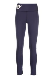 Autry logo-print high-waisted leggings - Blau