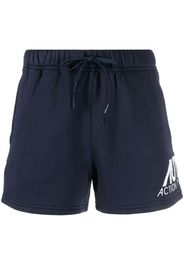 Autry logo-print cotton short shorts - Blau