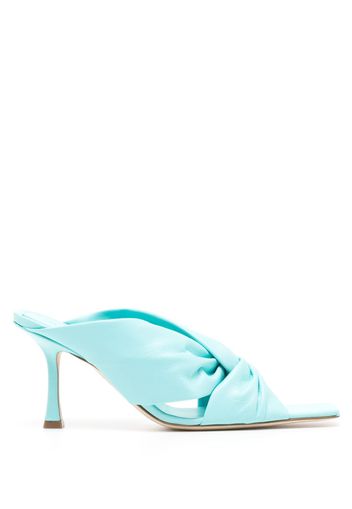 A.W.A.K.E. Mode Georgina 70mm twisted mules - Blau