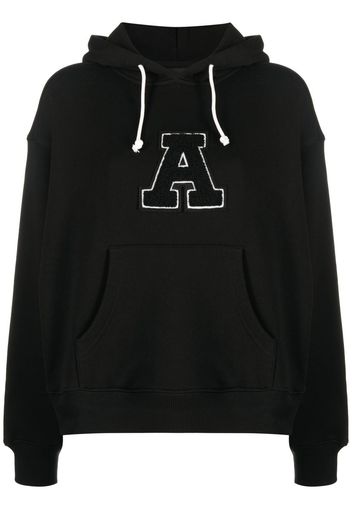 Axel Arigato College A appliquéd hoodie - Schwarz