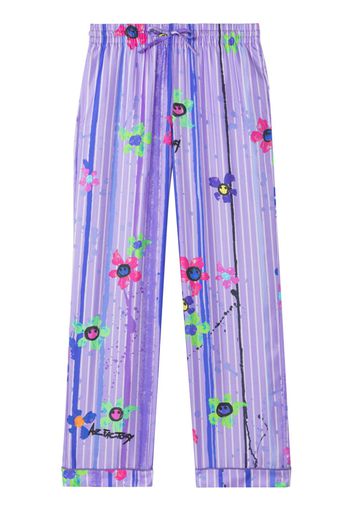 AZ FACTORY drawstring silk trousers - Violett
