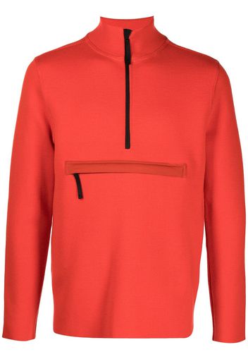 Aztech Mountain Matterhorn Pullover mit Reißverschluss - Orange