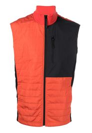 Aztech Mountain Fleeceweste in Colour-Block-Optik - Orange