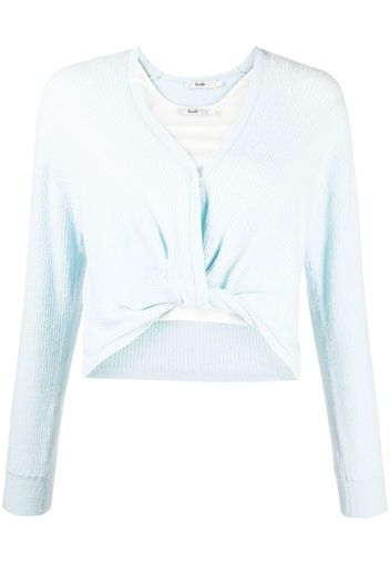 b+ab double-layer knitted top - Blau