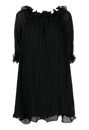 b+ab sleeveless wrinkled dress - Schwarz