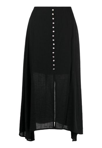 b+ab button-embellished pleated skirt - Schwarz