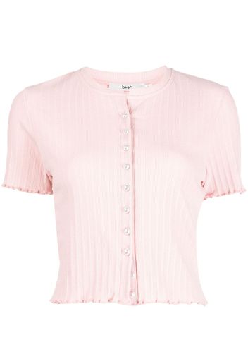 b+ab ribbed faux-pearl cardigan - Rosa