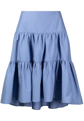 b+ab layered mid-length skirt - Blau