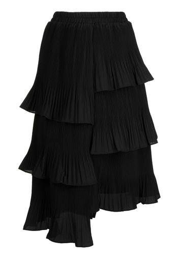 b+ab asymmetric midi skirt - Schwarz