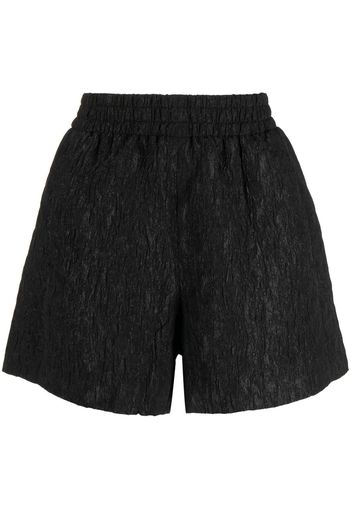 b+ab elasticated-waistband textured shorts - Schwarz