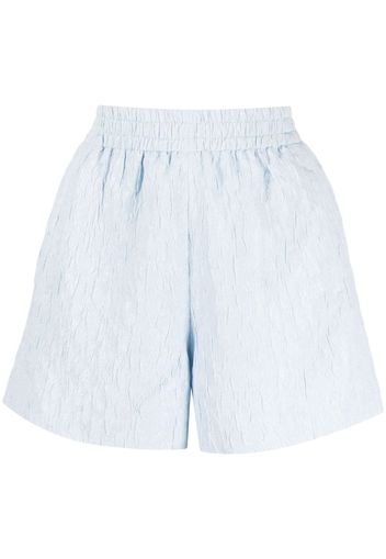 b+ab elasticated-waistband textured shorts - Blau