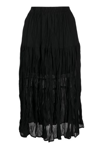 b+ab pleated long skirt - Schwarz