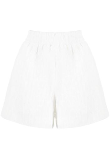 b+ab textured-finish elasticated-waistband shorts - Weiß