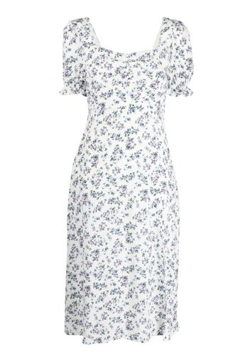 b+ab ditsy floral-print midi dress - Weiß