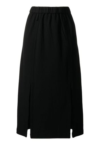 b+ab elasticated slit-detail midi skirt - Schwarz