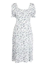 b+ab ditsy floral-print midi dress - Weiß