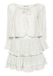 b+ab Musselin-Zweiteiler mit Rüschen - Grau