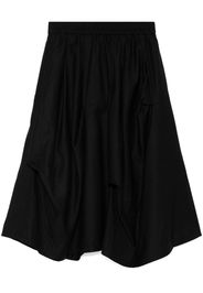 b+ab Drapierter A-Linien-Rock - Schwarz