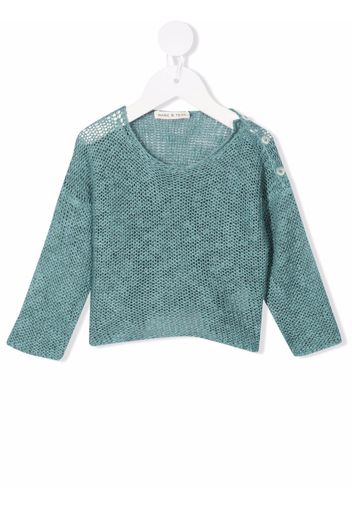 Babe And Tess Pullover mit Zopfmuster - Blau
