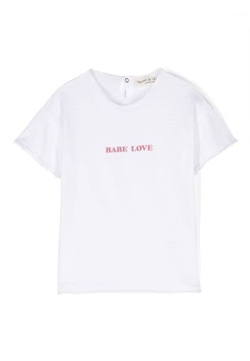 Babe And Tess logo-print cotton T-shirt - Weiß