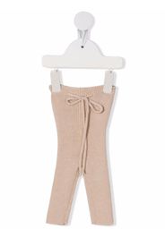 Babe And Tess knit ribbed leggings - Nude