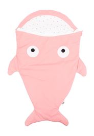 Baby Bites Shark cotton sleeping bag - Rosa