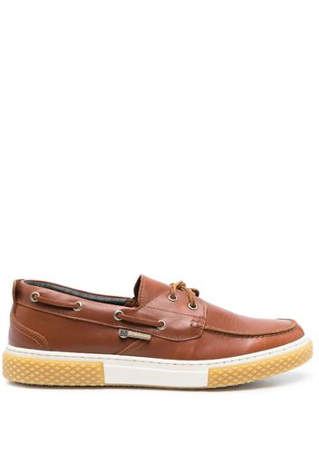 Baldinini front tie-fastening boat shoes - Braun