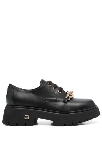 Baldinini logo-plaque lace-up chunky shoes - Schwarz