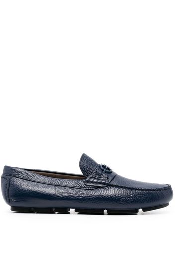 Baldinini round-toe leather loafers - Blau
