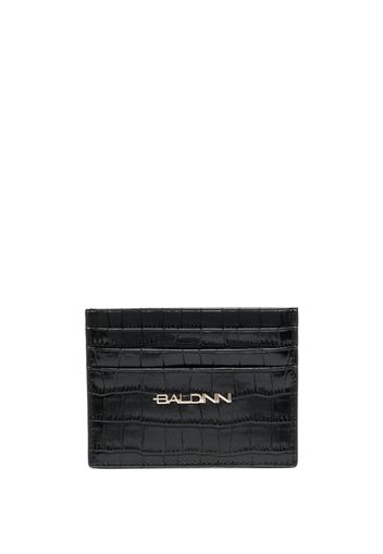 Baldinini crocodile-effect card holder - Schwarz