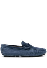 Baldinini logo-plaque calf-leather loafers - Blau