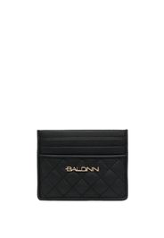 Baldinini quilted leather card holder - Schwarz