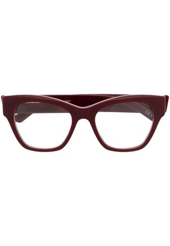 Balenciaga Eyewear logo-engraved cat-eye glasses - Rot