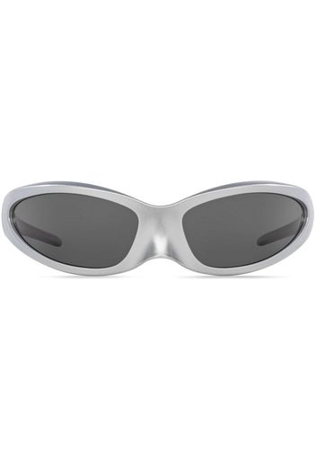 Balenciaga Eyewear Ovale Skin Cat Sonnenbrille - Grau