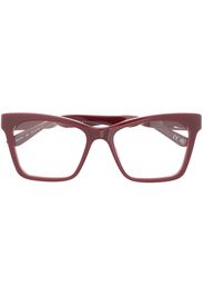 Balenciaga Eyewear logo square-frame glasses - Rot