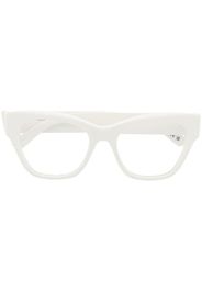 Balenciaga Eyewear Cat-Eye-Brille mit Logo-Gravur - Weiß