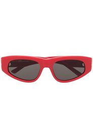 Balenciaga Eyewear logo-plaque arm sunglasses - Rot