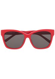 Balenciaga Eyewear logo-plaque square-frame sunglasses - Rot