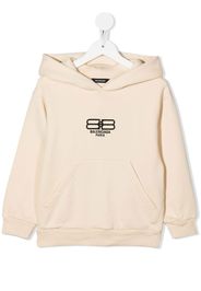 Balenciaga Kids BB Paris Icon cotton hoodie - Nude