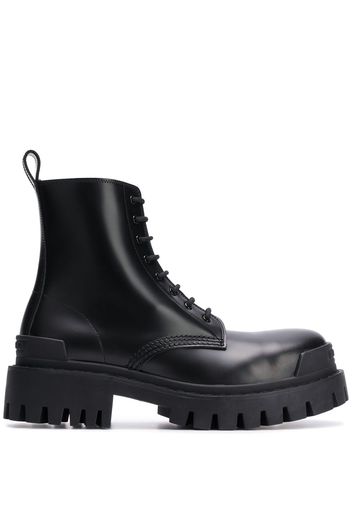 Balenciaga Stiefeletten im Military-Look - Schwarz