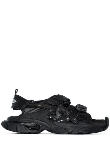 Balenciaga Flache 'Track' Sandalen - Schwarz