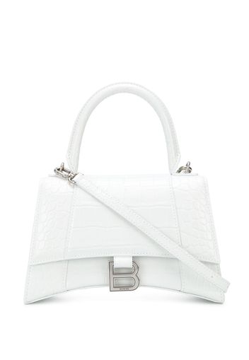 Balenciaga Kleine 'Hourglass' Handtasche - Weiß