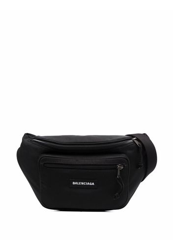 Balenciaga Gürteltasche mit Logo-Patch - Schwarz