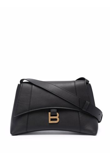 Balenciaga Kleine Hourglass Schultertasche - Schwarz