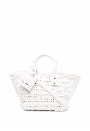 Balenciaga XS Bistro Basket Handtasche - Weiß