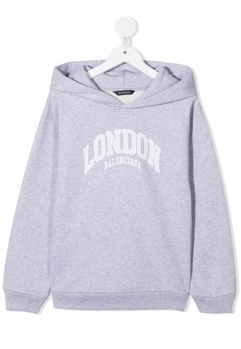 Balenciaga London cotton hoodie - Grau