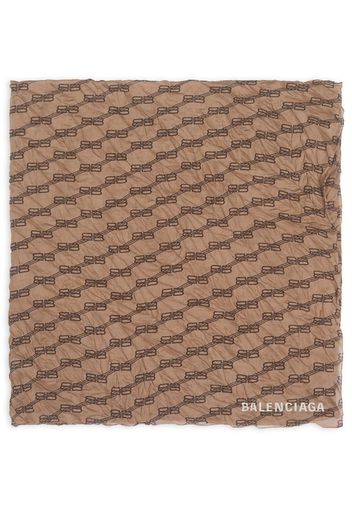 Balenciaga BB monogram scarf - Braun